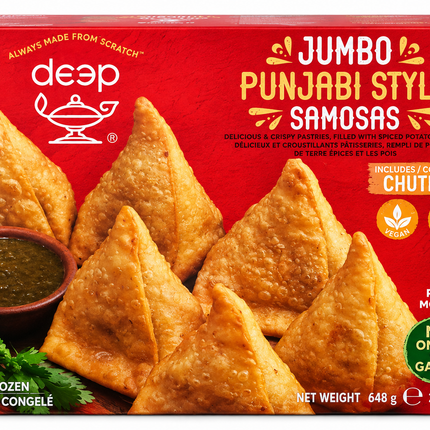 Deep Jumbo Punjabi Style Samosas – 8 Stück