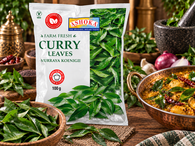 Ashoka Curry Leaves 100 g – Curryblätter tiefgekühlt