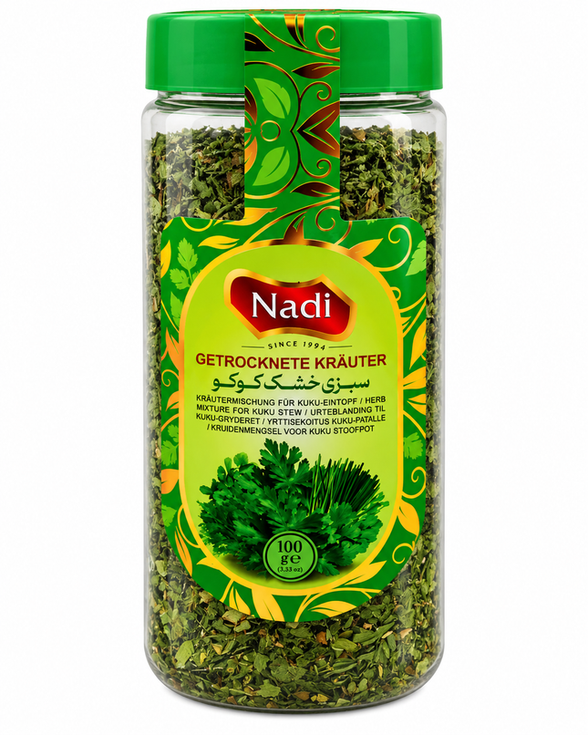 Nadi Getrocknete Kräuter Sabzi Kuku 100 g – Persische Kräutermischung