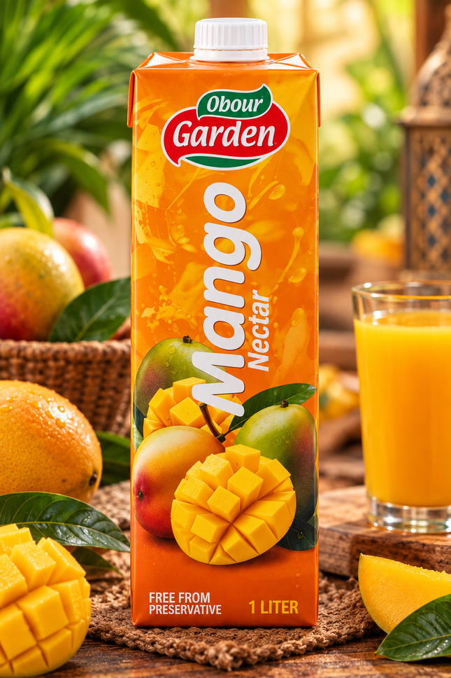 Obour Garden Mango Nectar – Mangonektar 1 L