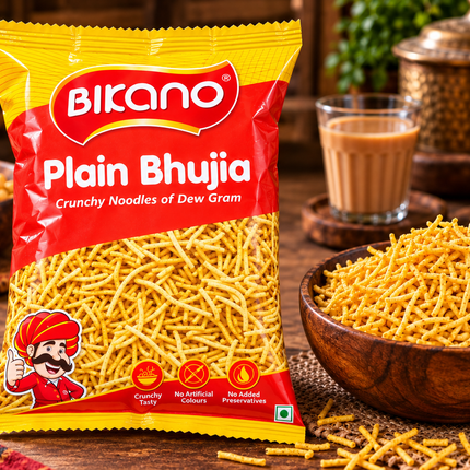 Bikano Plain Bhujia 200 g – Indian Namkeen Snack