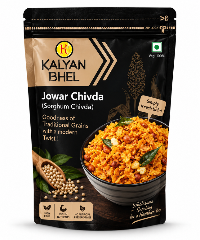 Kalyan Bhel Jowar Chivda 100 g – Würziger indischer Sorghum-Snack