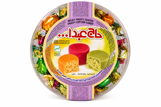 Hajabdollah Milky Fruity Coated Fruity Cotton Candy 500g