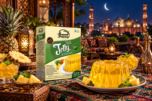 Jazaa Jelly Pineapple 80 g – Pineapple Jelly Dessert