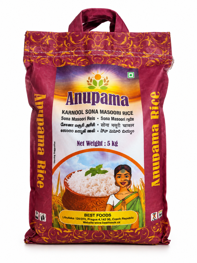 Anupama Sona Masoori Reis 5 kg – Indischer Reis
