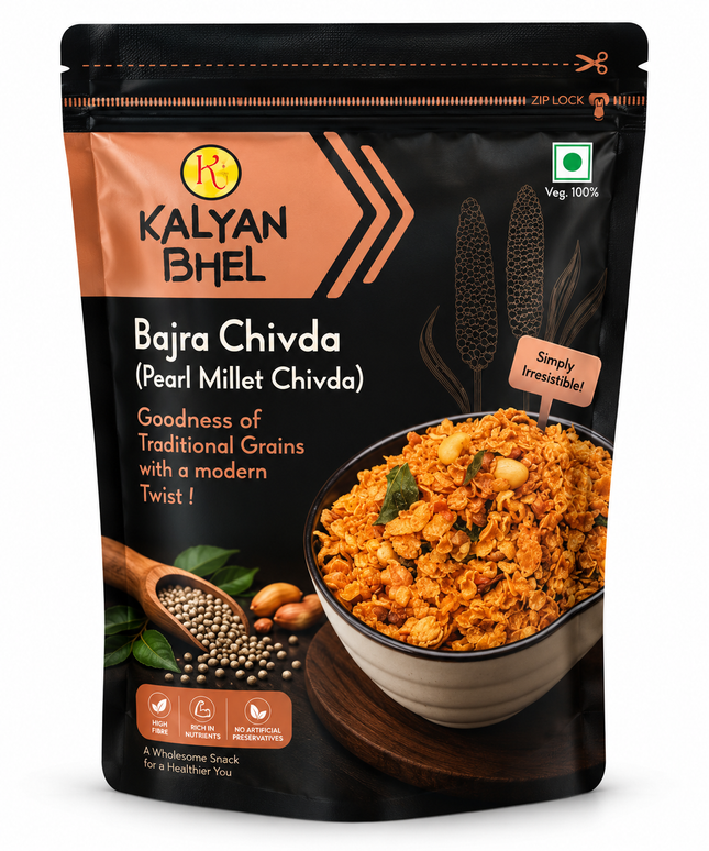 Kalyan Bhel Bajra Chivda 100 g – Knuspriger indischer Hirse-Snack