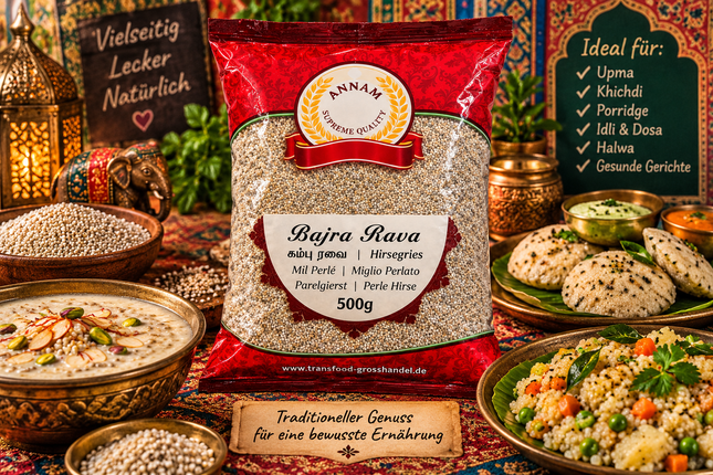 Annam Bajra Rava 500 g – Perlhirsegrieß