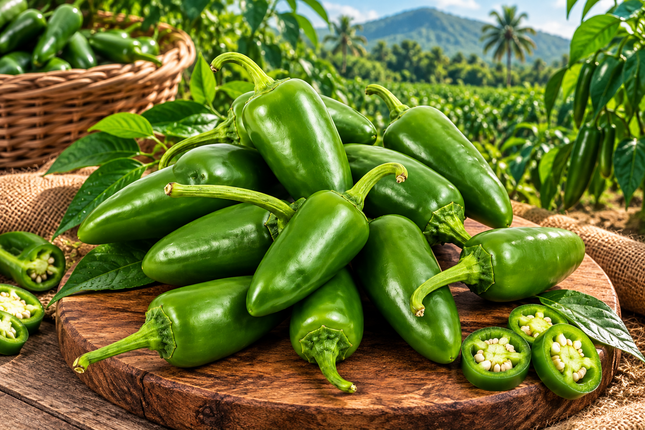 Frische grüne Bullet Chili | Green Bullet Chilli