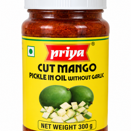 Priya Cut Mango Pickle ohne Knoblauch 300 g