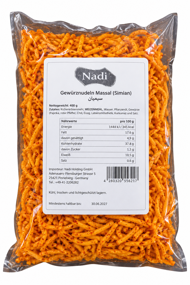 Nadi Gewürznudeln Massal (Simian) 400 g – Würzige Knabberei