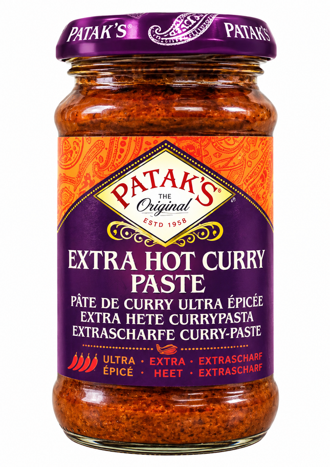 Patak’s Extra Hot Curry Paste – Spicy Curry Paste 283 g