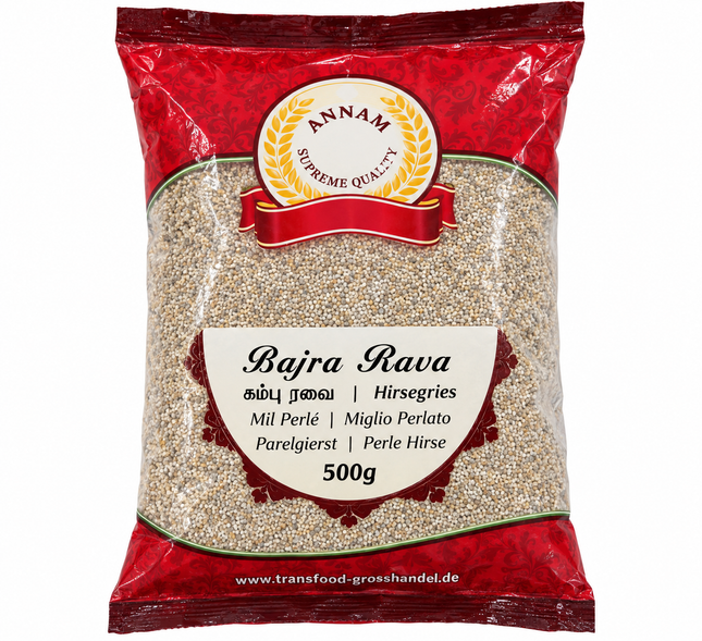 Annam Bajra Rava 500 g – Perlhirsegrieß