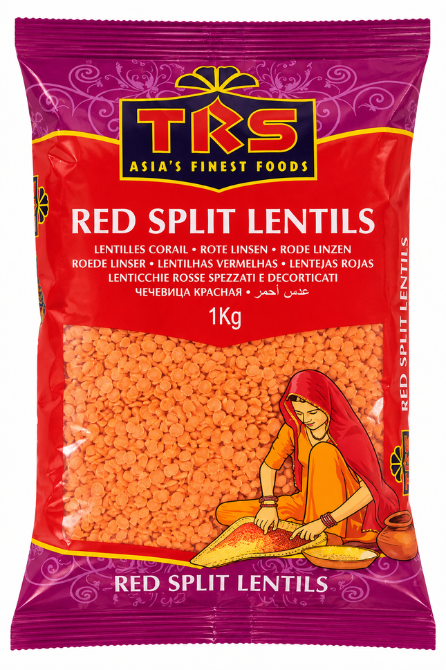 TRS Red Split Lentils – Rote Linsen / Masoor Dal 1kg