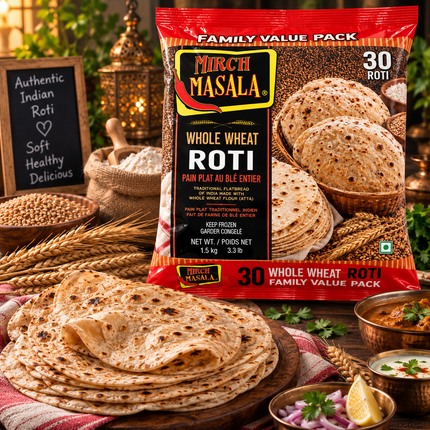 Mirch Masala Whole Wheat Roti 1,5 kg – Vollkorn-Fladenbrot