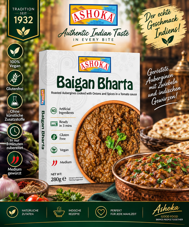 Ashoka Baingan Bharta 280 g – Auberginengericht