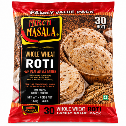 Mirch Masala Whole Wheat Roti 1,5 kg – Vollkorn-Fladenbrot