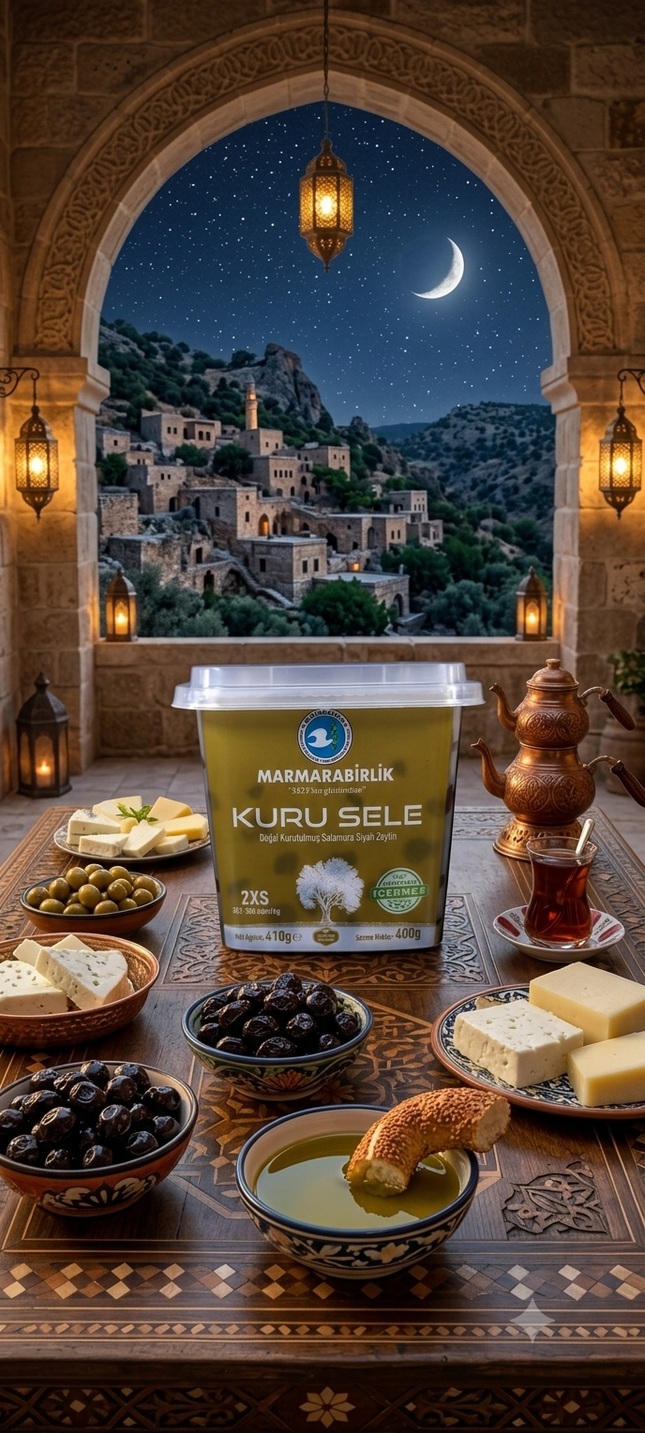 Marmarabirlik Kuru Sele 800 g – Schwarze Oliven mit Stein