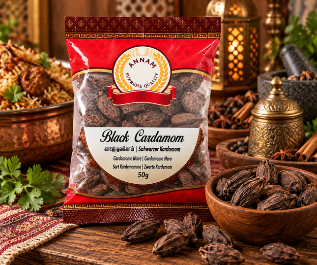 Annam Black Cardamom 50 g – Schwarzer Kardamom