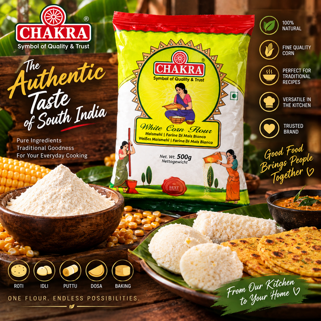 Chakra Weißes Maismehl 500 g