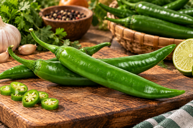 Frische grüne Chili Green Chilli