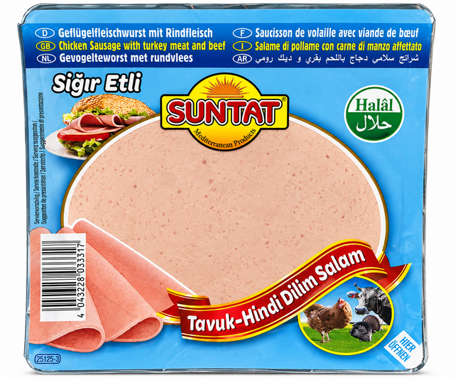 Suntat Tavuk Hindi Dilim Salam 200 g – Halal Geflügelsalami