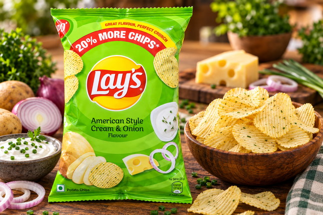 Lay’s American Style Cream & Onion Flavour 48 g – Kartoffelchips