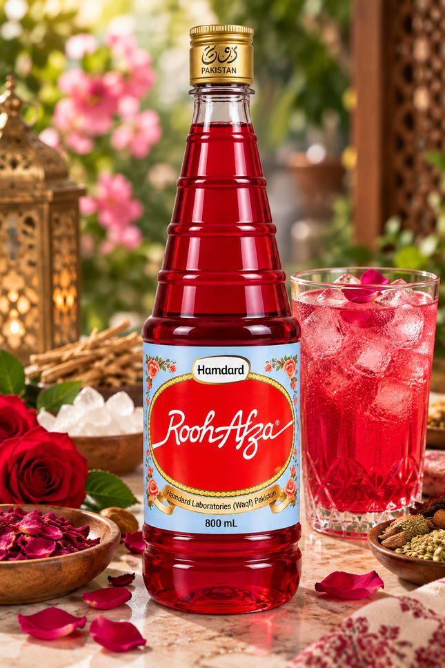 Rooh Afza 800 ml – Rosen-Kräuter-Sirup Getränkekonzentrat
