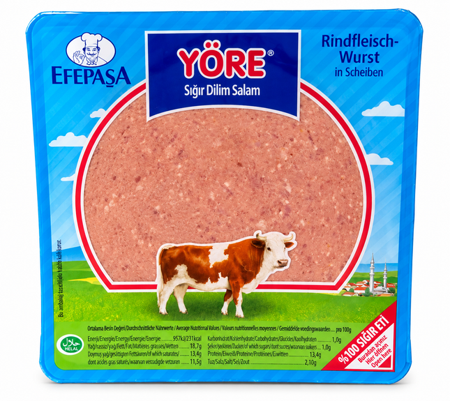 Efepaşa Yöre Sığır Dilim Salam 150 g – Halal Rindersalami