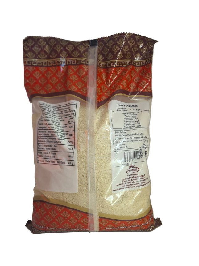 Annam Jeera Samba Rice 5 Kg