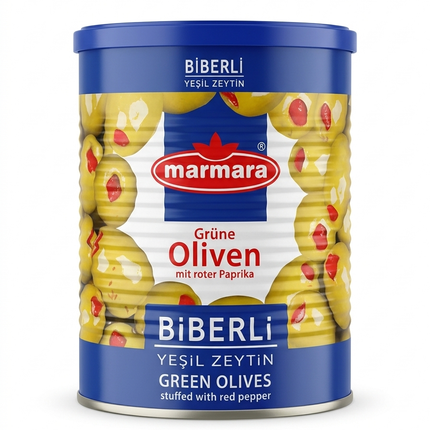 Marmara Grüne Oliven mit roter Paprika 800 g