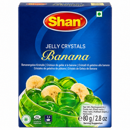 Shan Banana Jelly Crystals – Bananen-Gelee 80 g