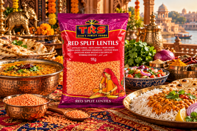 TRS Red Split Lentils – Rote Linsen / Masoor Dal 1kg