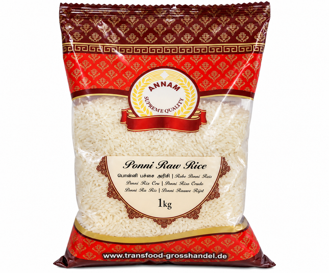 Annam Ponni Raw Rice 1 kg – Indischer Ponni Reis